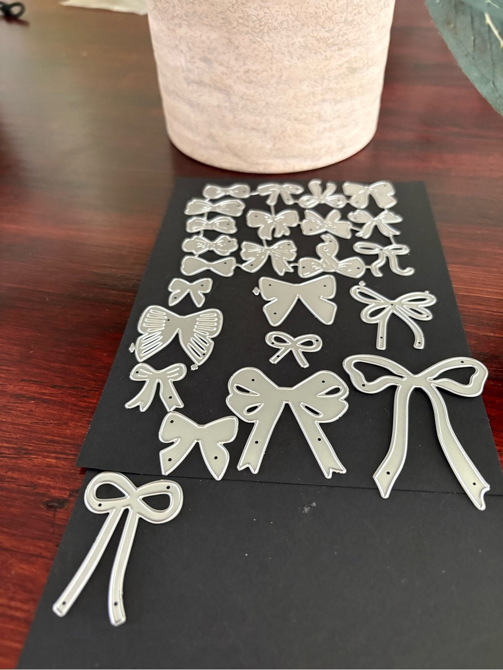 Silver Bow Die-Cut Set for Kids Accessories